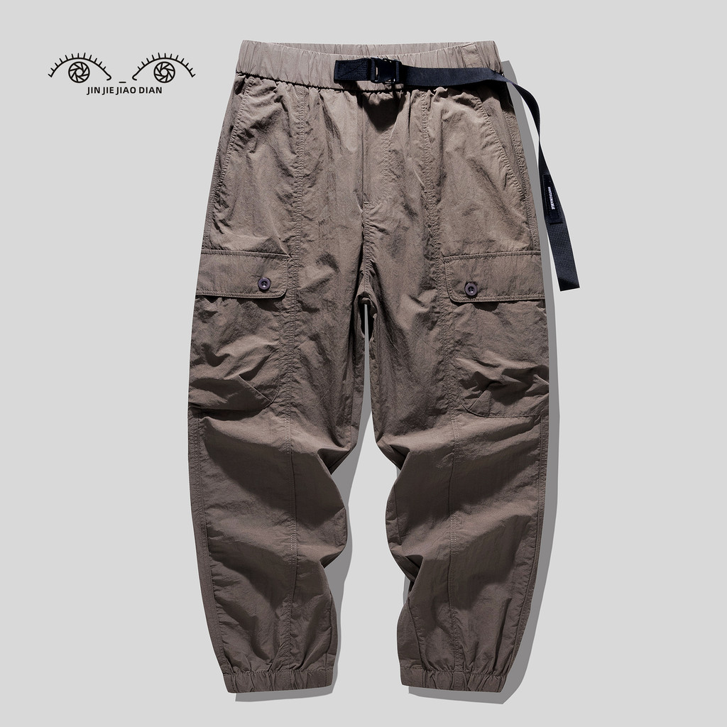 Série de montanha luz ao ar livre High-End legal algodão lavado rua Wear macacão calças casuais masculinas primavera ver