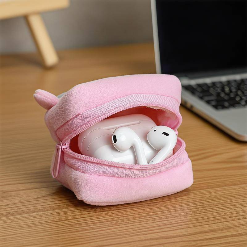 Mini Bolsa De Moedas De Pinguim De Pelúcia , Quadrada Fofa Com Zíper , Pequena Armazenamento , Carteira Portátil Macia P