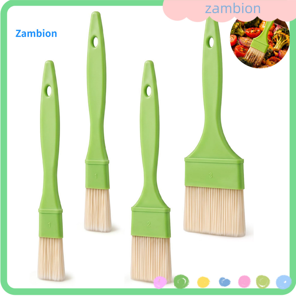Pastry Brush for Baking Easy Clean Bbq Tool 4pcs Set Soft Heat Resistant Bristles for Cooking Grilling Professional Kitc