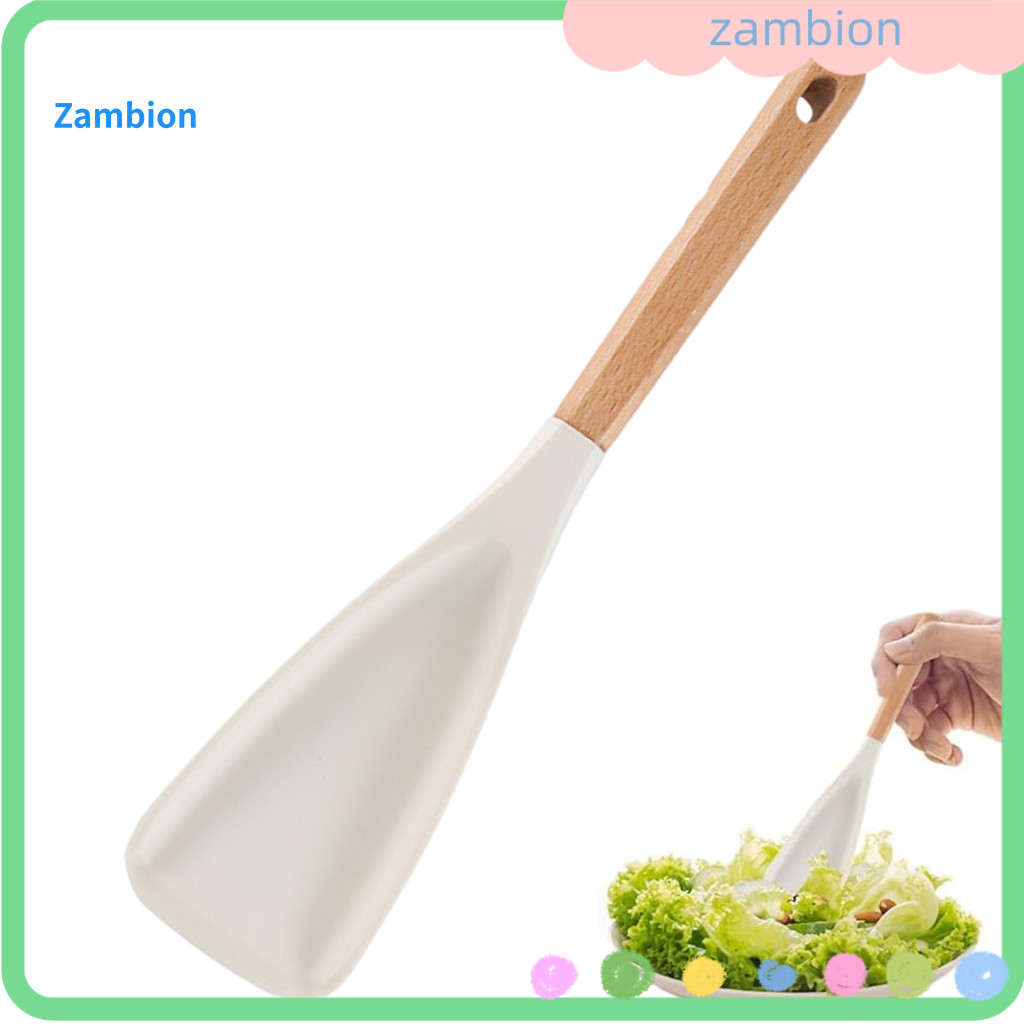 Bpa-free Silicone Cooking Tools Spoon Set with Wooden Handle – Heat Resistant Spatula Salad Shovel for Nonstick for Ea