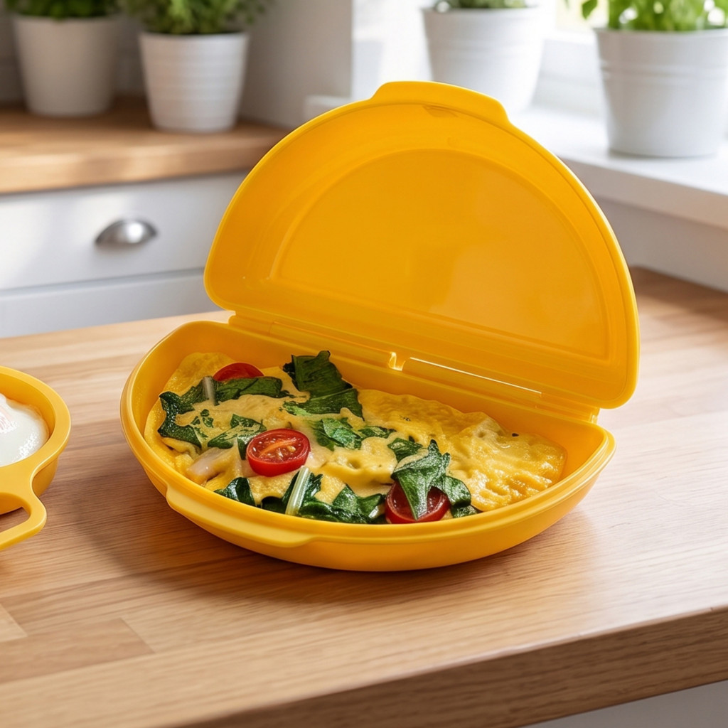 Fast Cooking Tools for Dorm Microwave Egg Poacher 2pcs Set Non-stick Plastic Omelet Pan Cooker for Quick Easy Breakfast