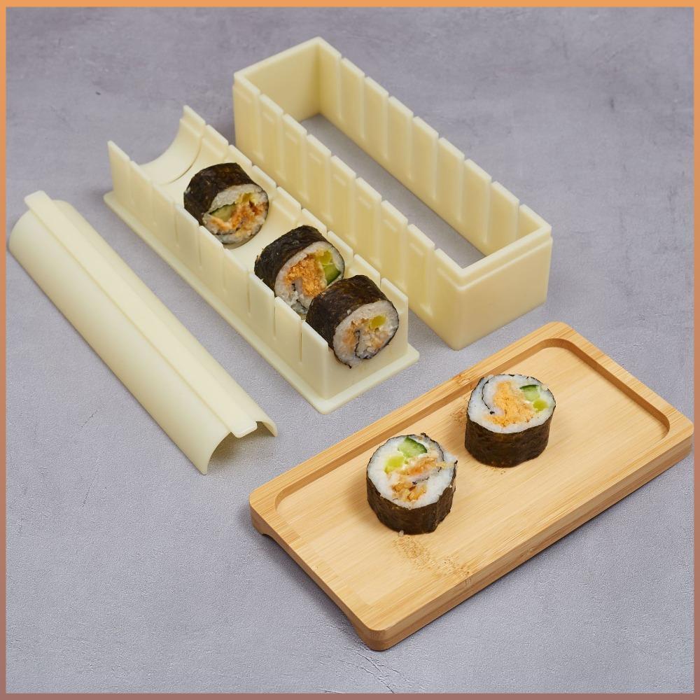 3 Pçs/set Kit De Equipamentos Para Fabricante De Sushi , Molde De Rolos Kimbap De Plástico DIY , Ferramentas Antia