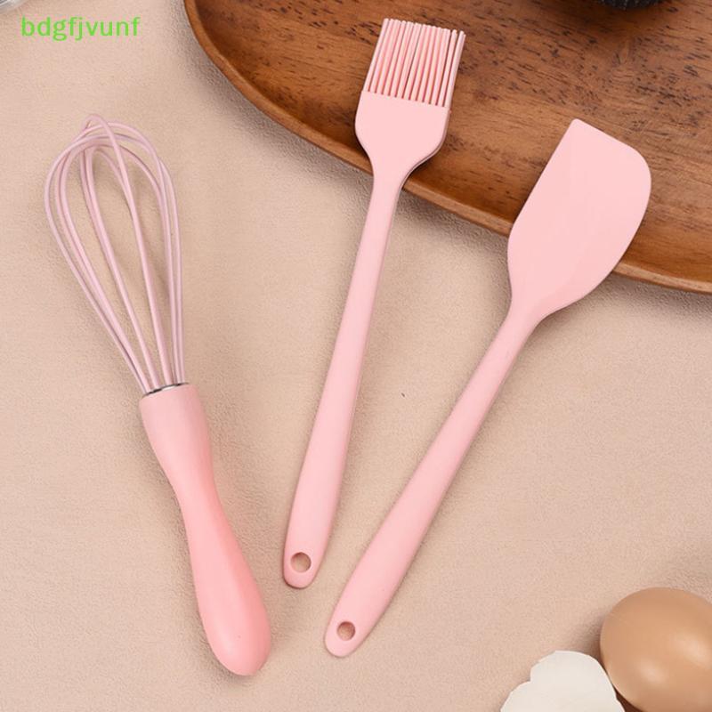 BDGF 3 Pçs/Set Silicone Conjunto De Cozimento Bolo Creme Espátula Raspador Cozinha Doméstico Ovo Batedor Churrasco Escov