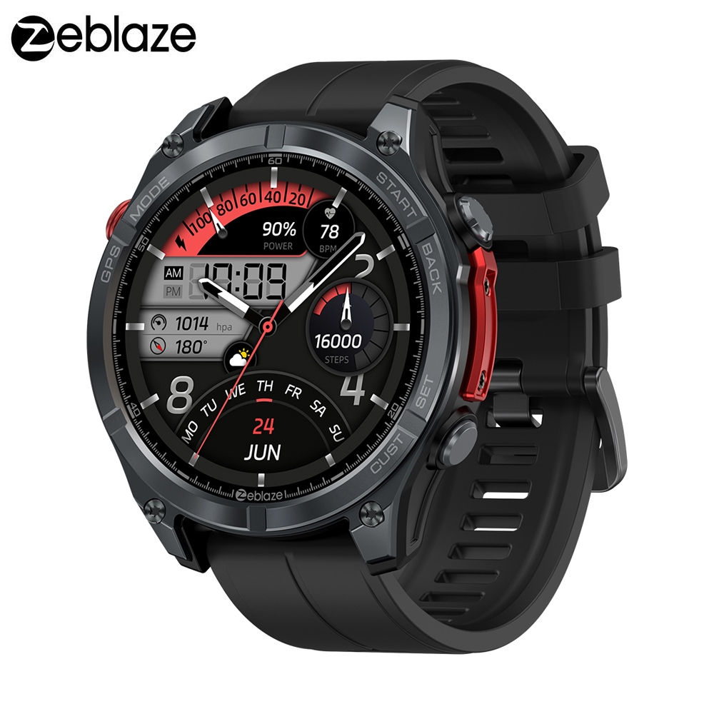 Novo Zeblaze Stratos 4 Smartwatch com GPS mais de 170 modos esportivos e à prova d'água (Preto)