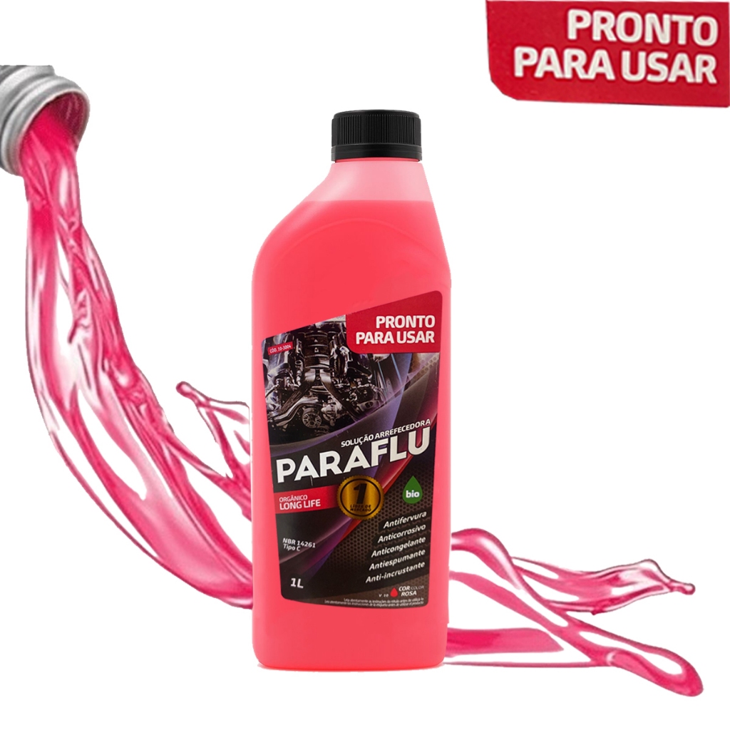 Aditivo Pronto Pra Uso Radiador Paraflu Bio Orgânico Rosa 1l