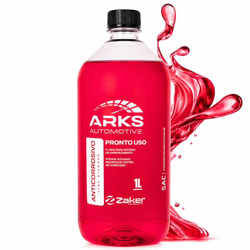 Fluido Radiador Rosa 1L ARKS Pronto Uso Anticorrosivo Motor