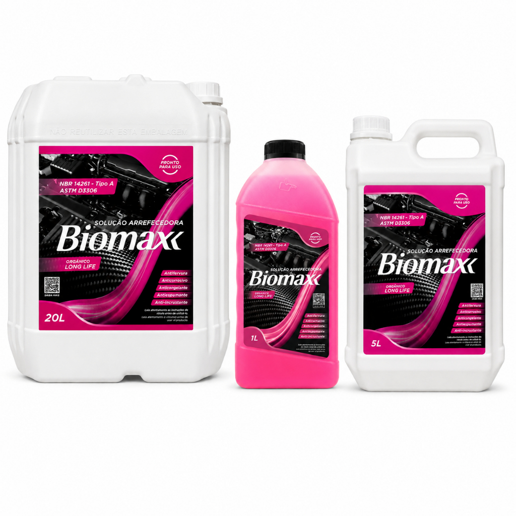 Aditivo Solução Arrefecedora  Para Radiador Rosa Biomax Pronto uso Livera
