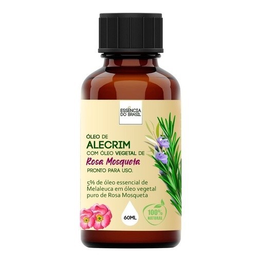 Óleo de Alecrim com Rosa Mosqueta 60ml - Pronto para Uso