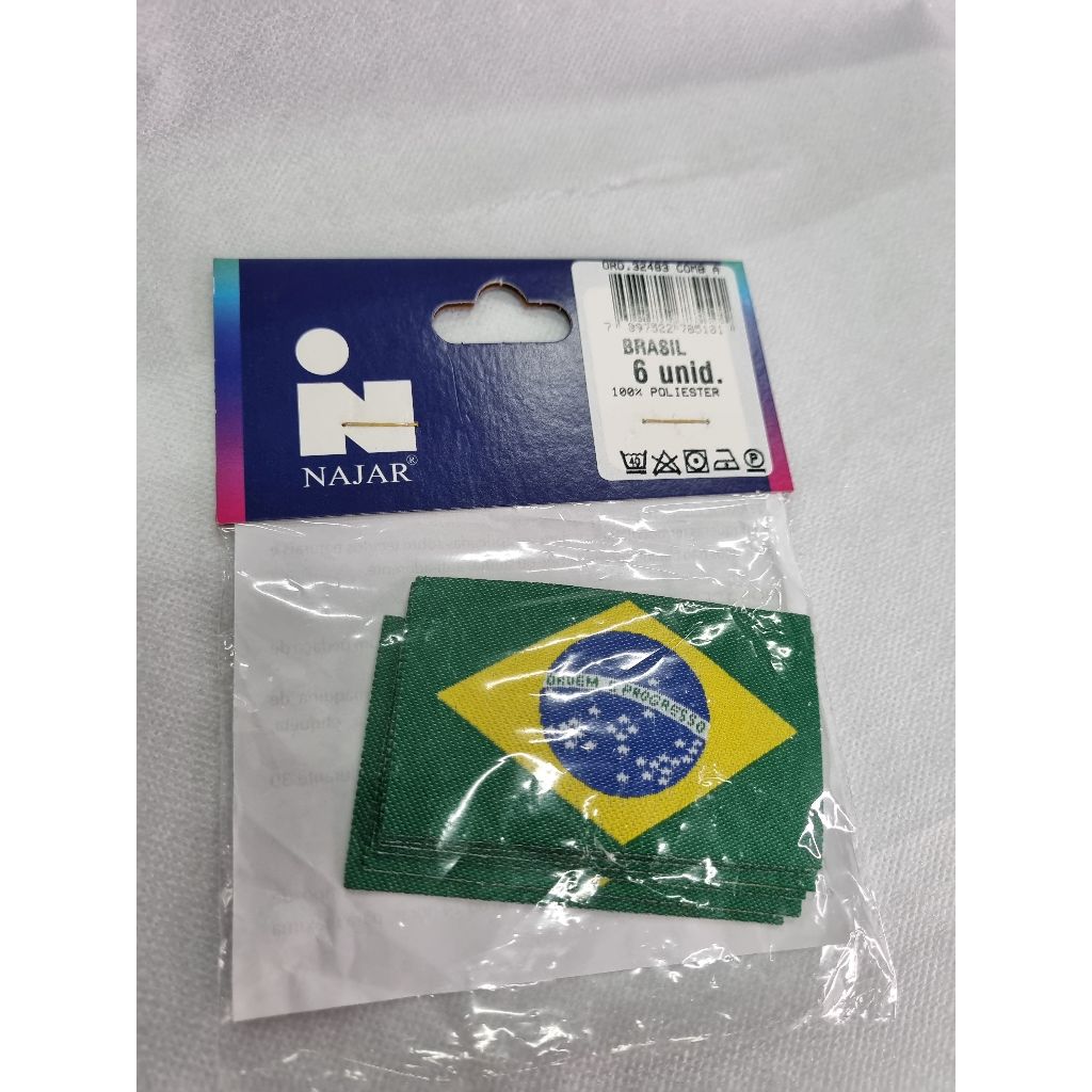 Bandeira do Brasil Termocolante | Tamanho 7cm x 4cm REF:32483