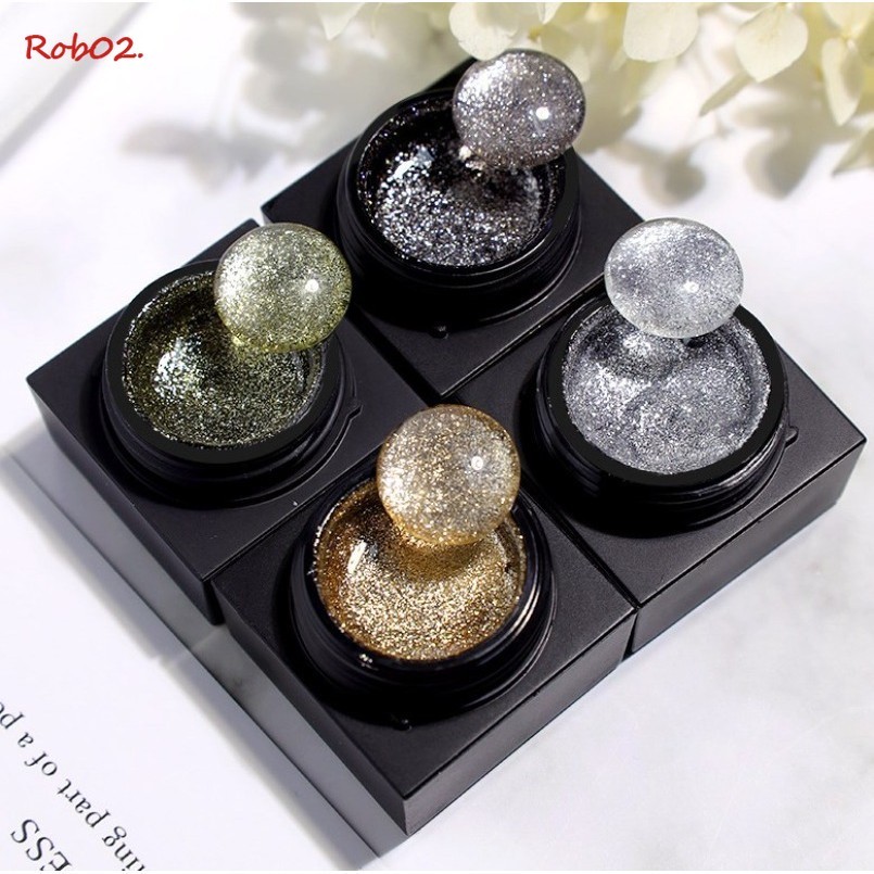 [Rob] Nail Art Gel UV Brilhante Brilhos Reflexivos Platinum Salon Home Manicure Design Desenho Pintura Ferramentas De De
