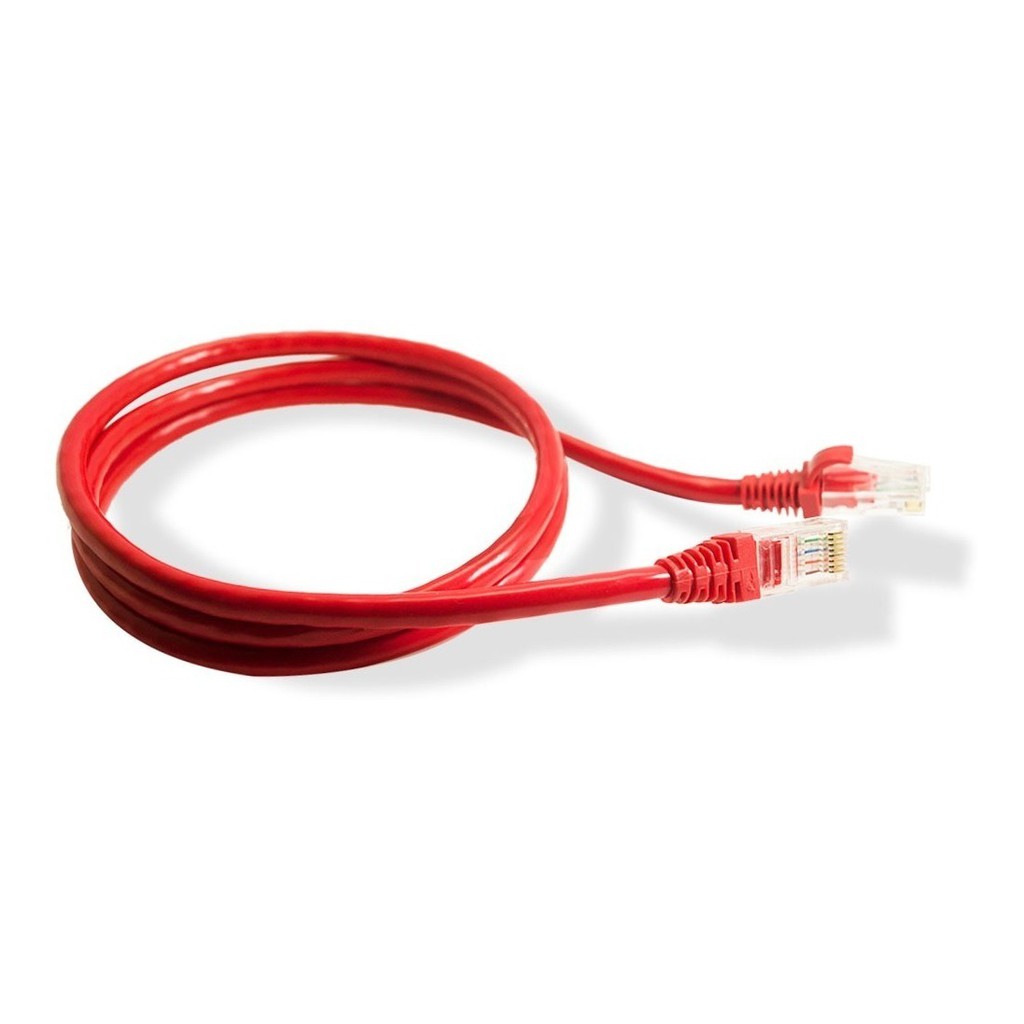 Kit 30 Un. Patch Cord Para Internet Cat6 - 50 Cm Vermelho