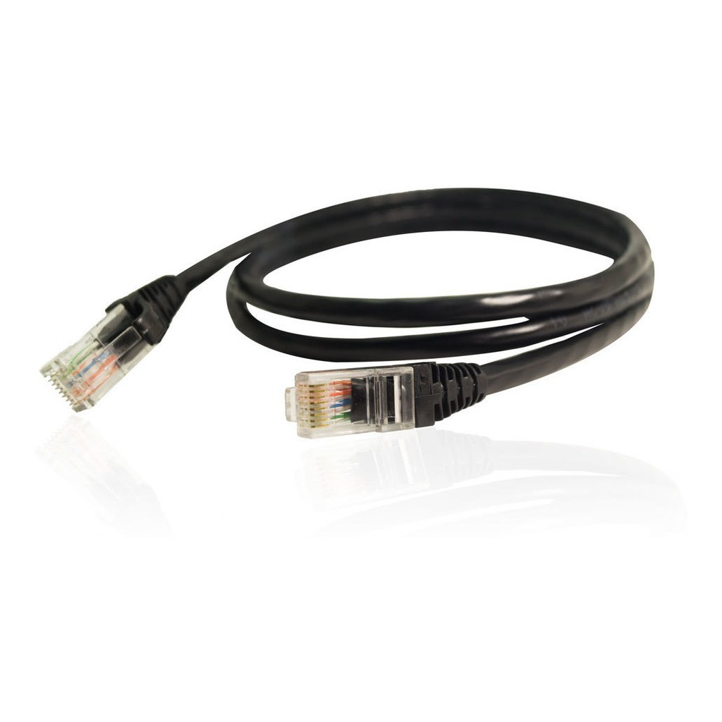 Kit 20 Cabos Patch Cord Cat6 15 Centímetros Preto Furukawa
