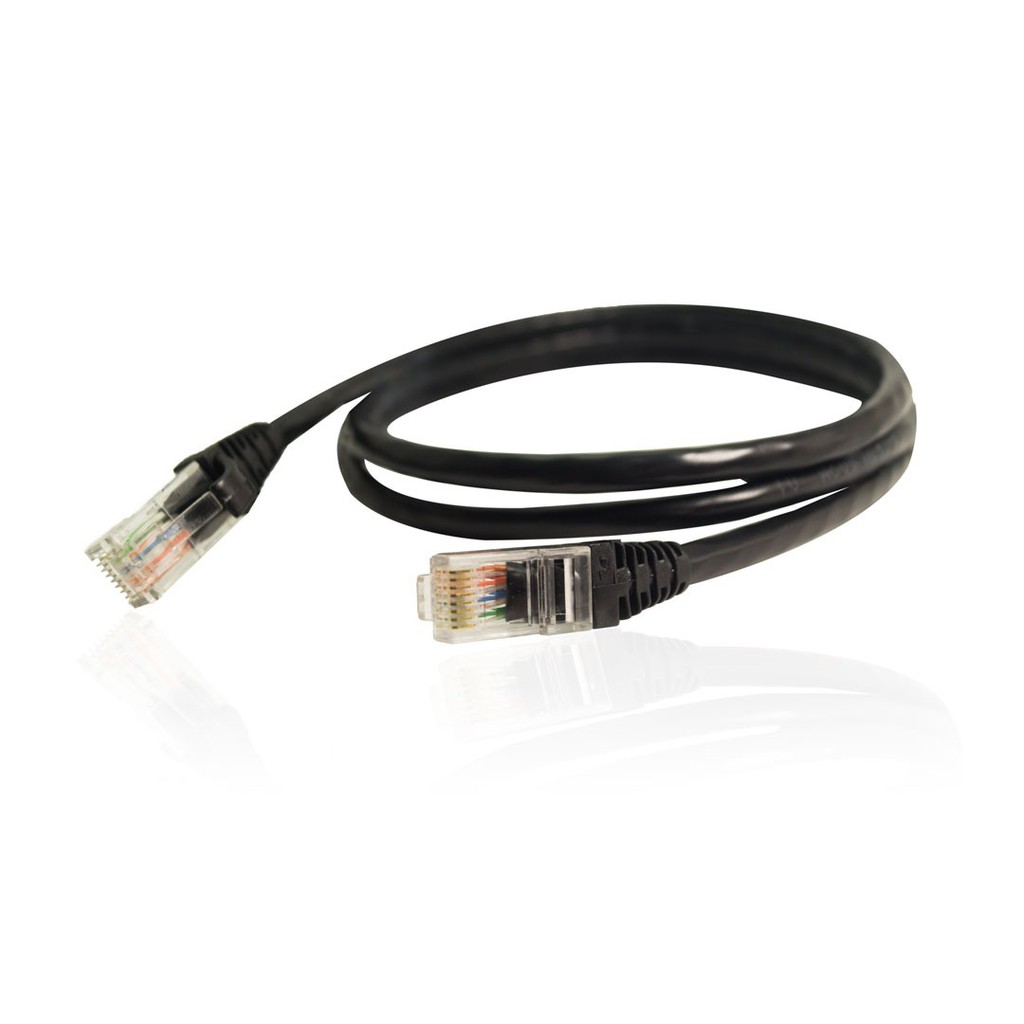 Combo 10 Patch Cord Giga Utp Lan Preto Cat6 90 Centímetros