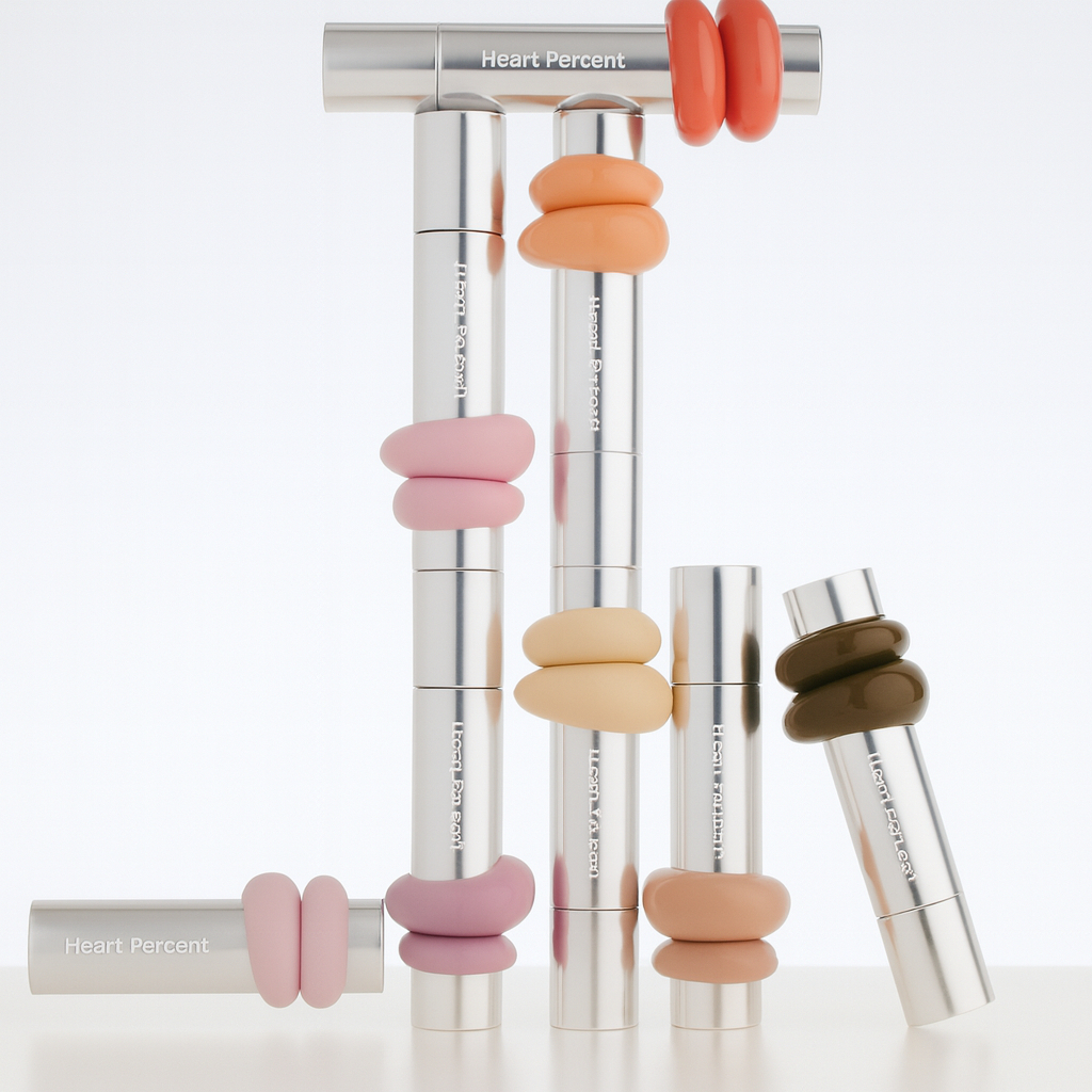 Ponto Percentual De Coração No Humor One Way Glowy Tint 14 Cores | Matiz Labial Vegano Orvalhado De Longa Duração Maquia
