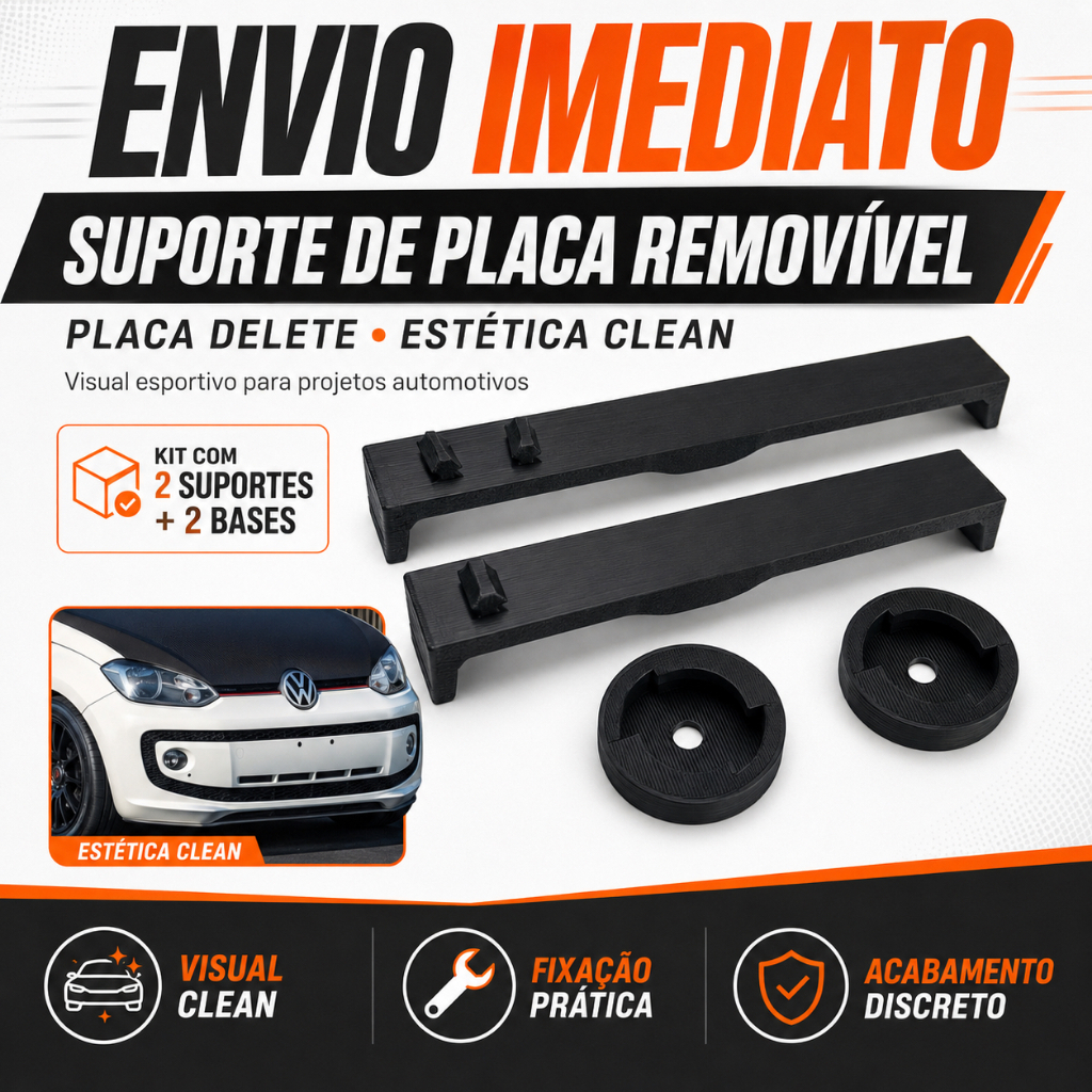 Suporte de placa removível | Estética limpa para carros esportivos | Placa Delete