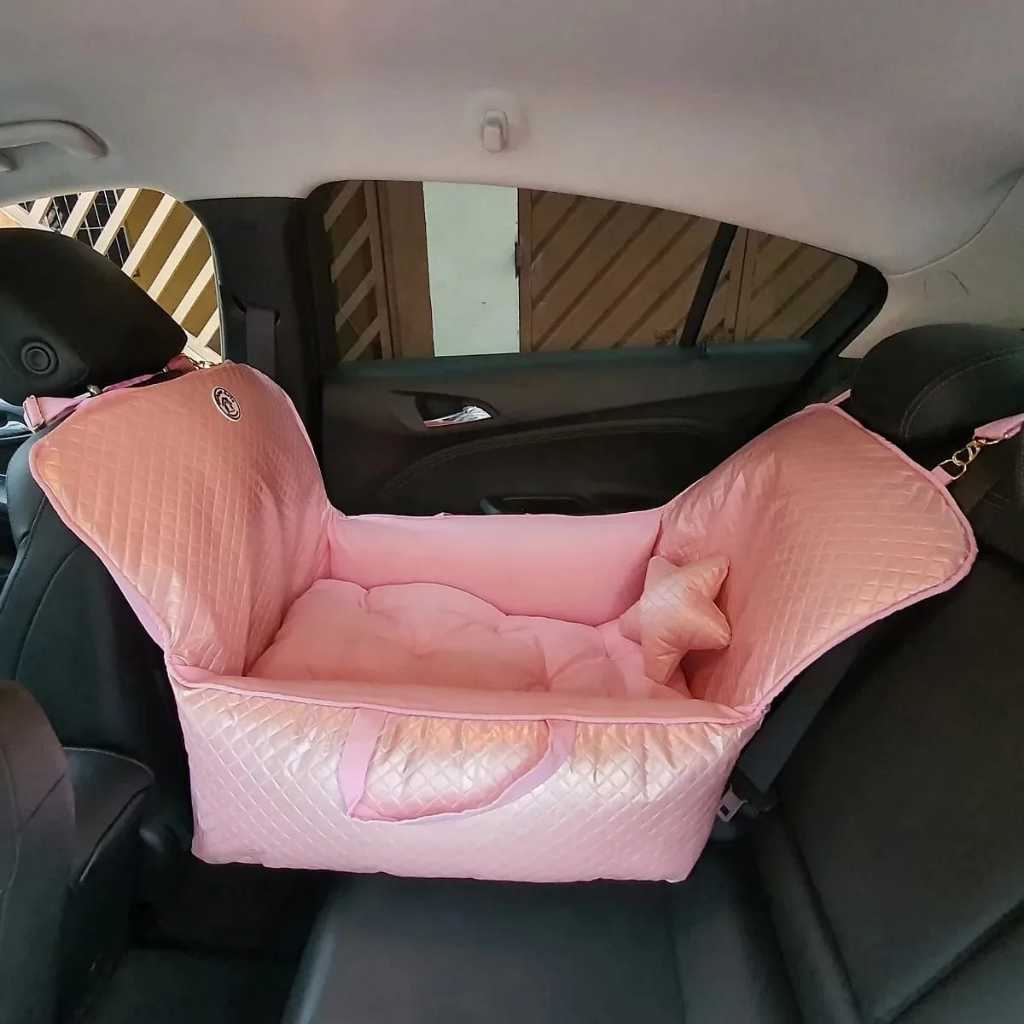 Cadeira De Carro Banco De Trás Delicate Baby Rosa Alça Para Transporte e Assento Cinto de Segurança