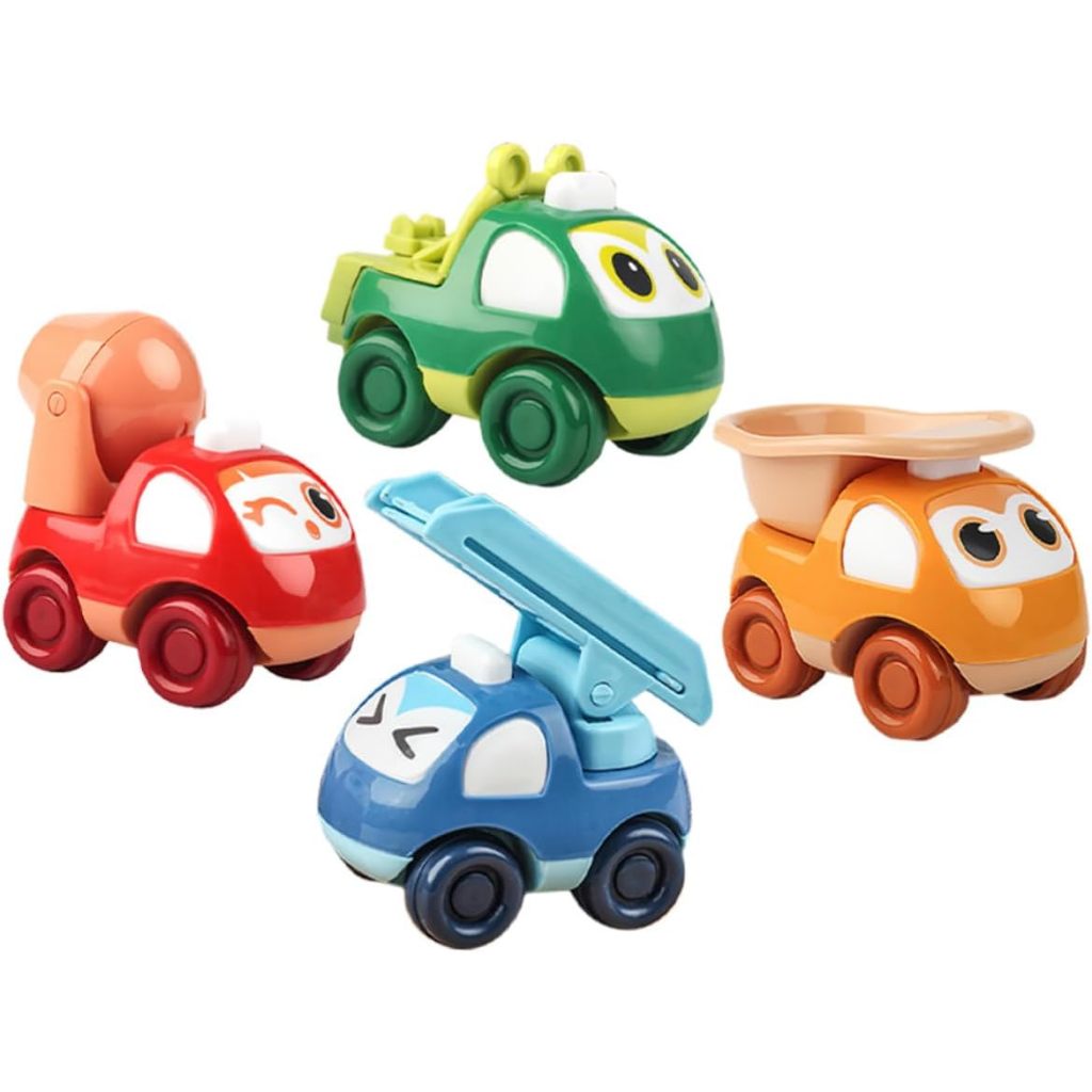 4 Pçs Carro De Brinquedo Puxar Para Trás Veículos Jogar Veículo Meninos Brinquedos Crianças Dumper Menino Inércia Caminh