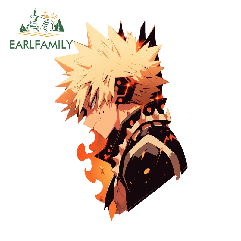 EARLFAMILY My Hero Academia Bakugou Katsuki Adesivo De Carro Oclusão Criativa Scratch CamperTruck Tronco Pára-Brisa Tras