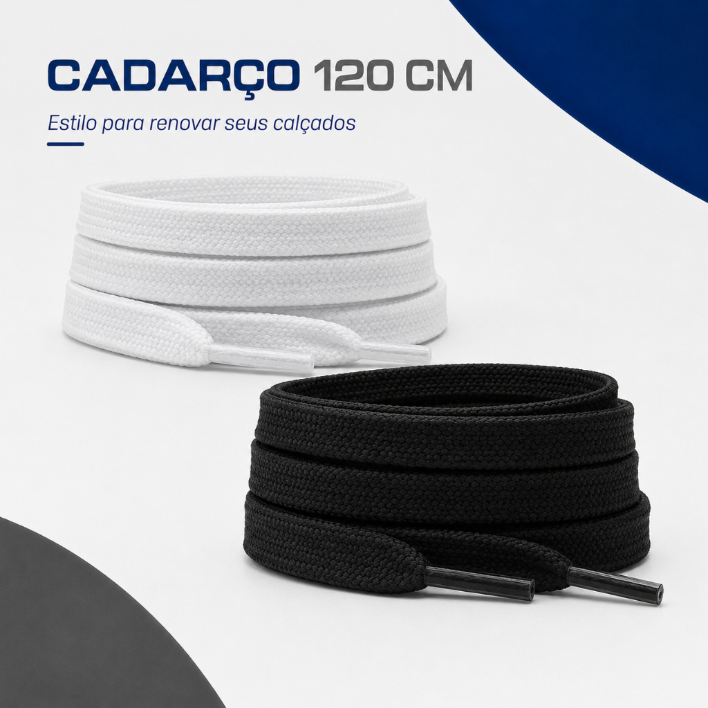 Cadarços chatos pra tênis 120cm par unissex resistente reposição para sapatênis e sneaker ajuste firme e confortável