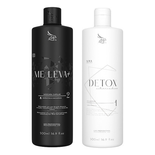 Kit Profissional Zap Me Leva + Shampoo Detox 500ml
