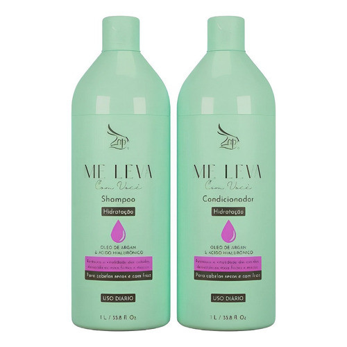 Kit Zap Shampoo E Cond Me Leva Óleo De Argan 2x1000ml