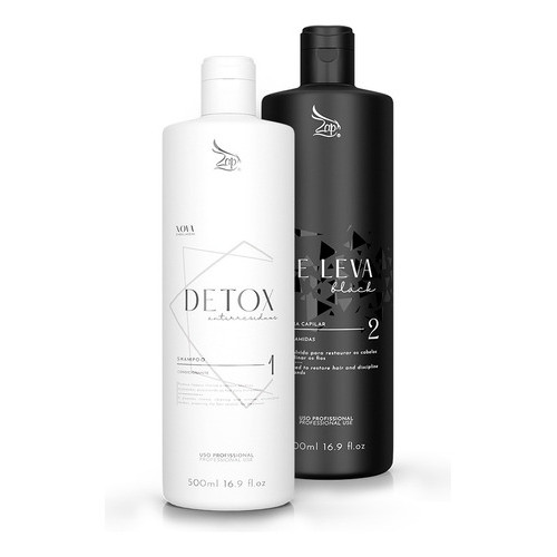 Kit Zap Me Leva Black + Shampoo Detox 500ml + Brinde