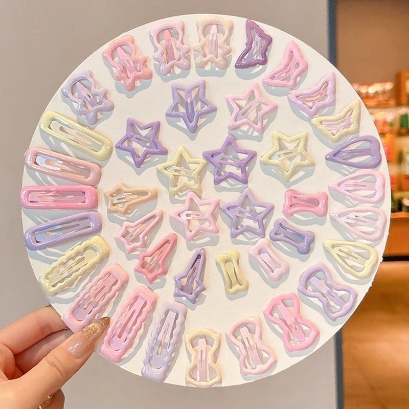 Estrela grampo de cabelo feminino testa cabelo quebrado franja clipe simples Hairpin crianças grampo de cabelo