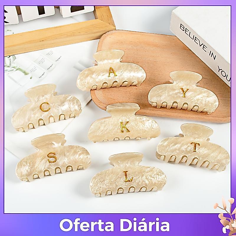 Esteque no Novo Design Criativo 8.6CM Cor Creme Carta Grampo De Cabelo Simples Acrílico Tubarão Clipe Acessórios Para Me