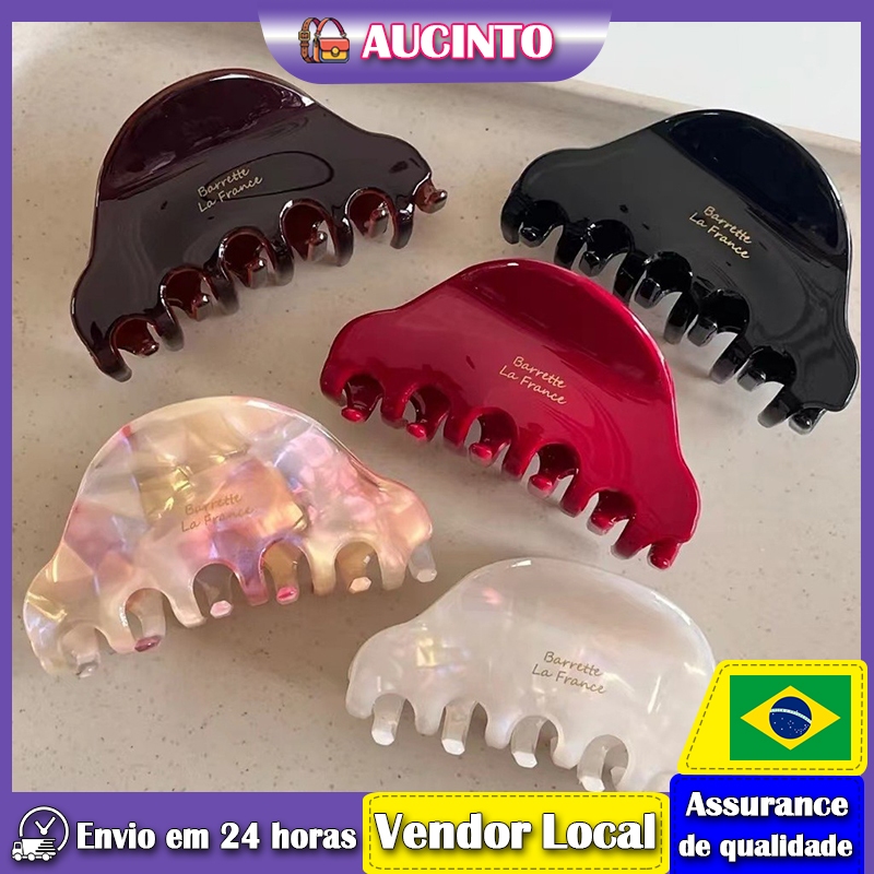 Aucinto tubarão clipe garra clipe acetato acessórios de cabelo cocar simples All-Match feminino artesanal Hairpin