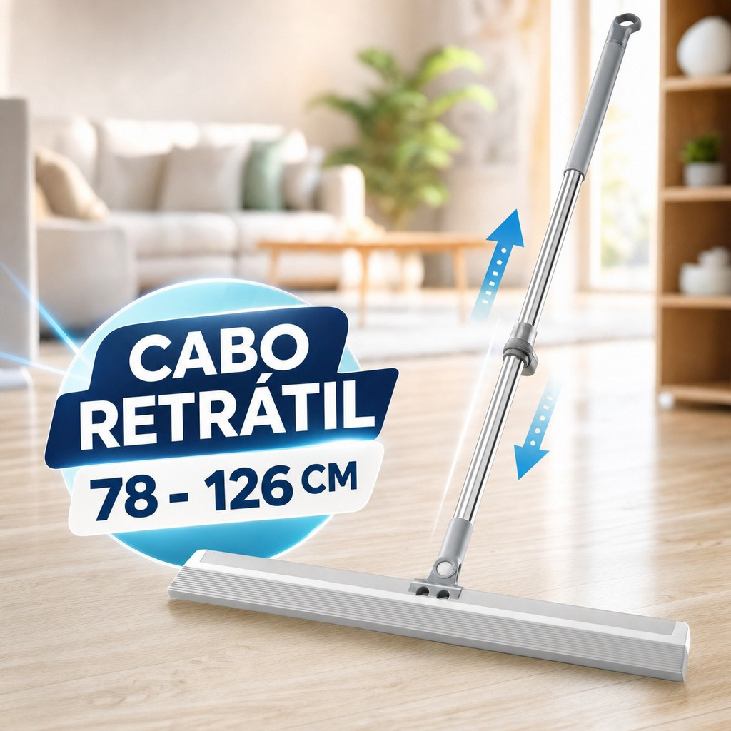 Super Vassoura Rodo Magica  Tira Pelo Limpa Inteligente Silicone Multifuncional
