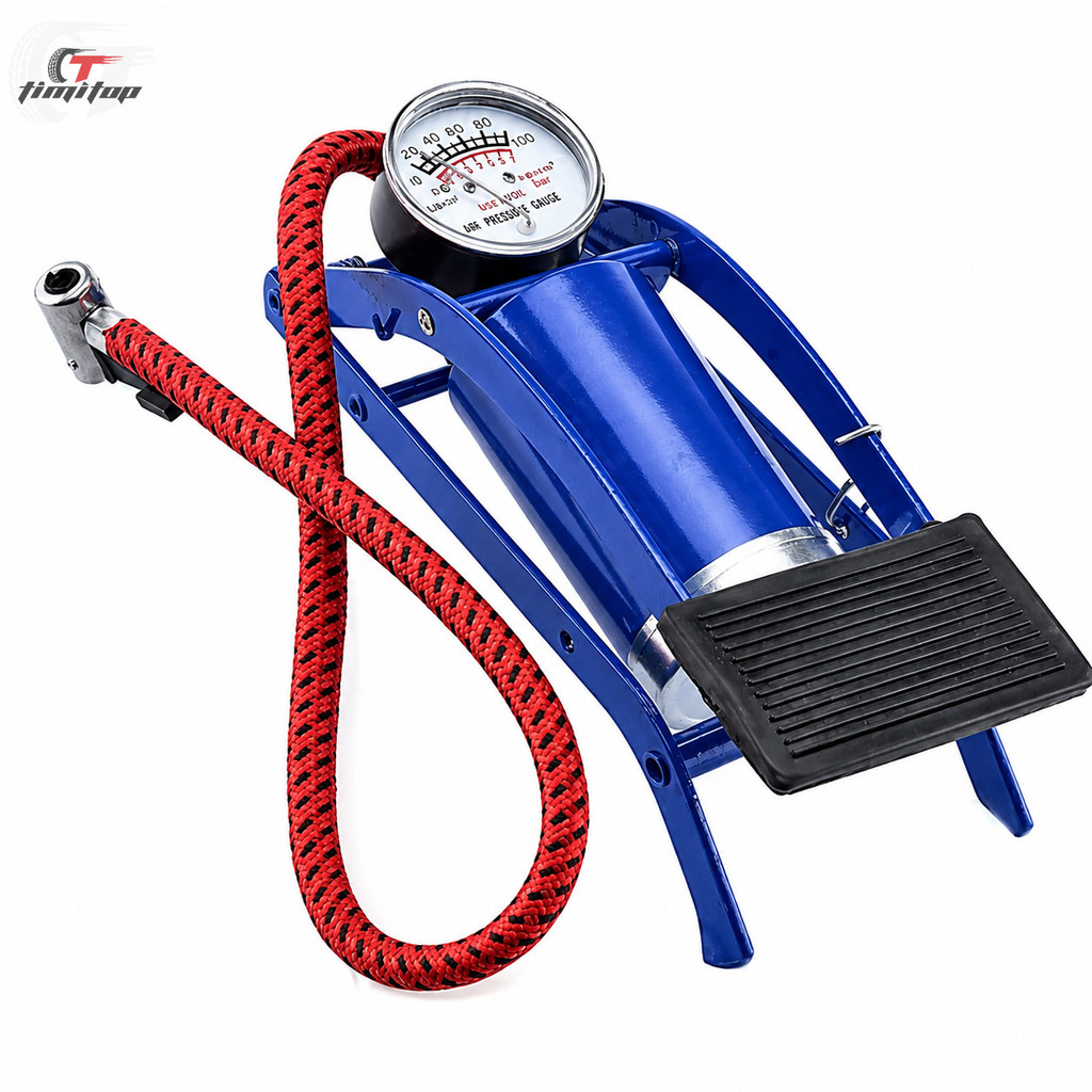 Foot Pedal Air Pump High Pressure Tank for Inflating Tires Bike Car Bicycle Ball Mattress