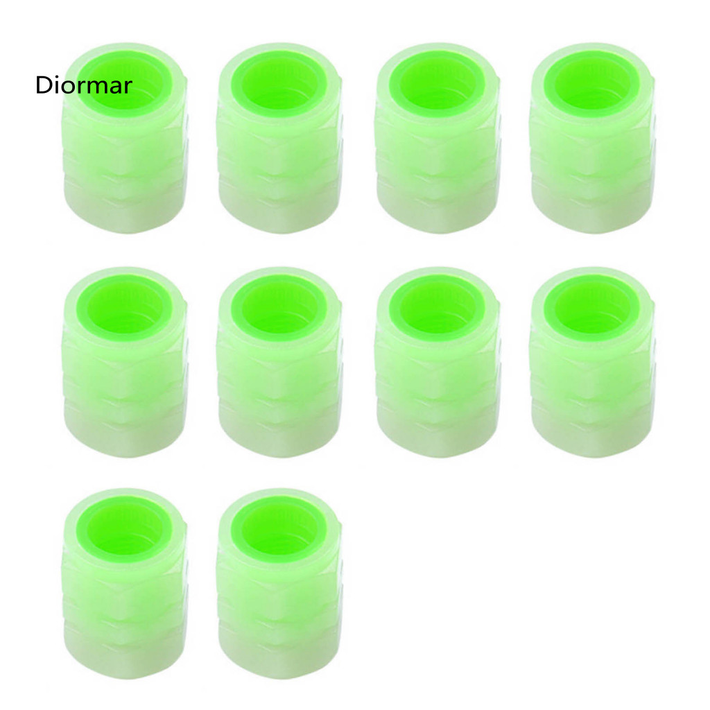 Self-illuminating Valve Cover Bicycle Tire Cap 10 Pcs Car Caps Air Pressure Leak Prevention Durable Bike Motorcycle Vacu