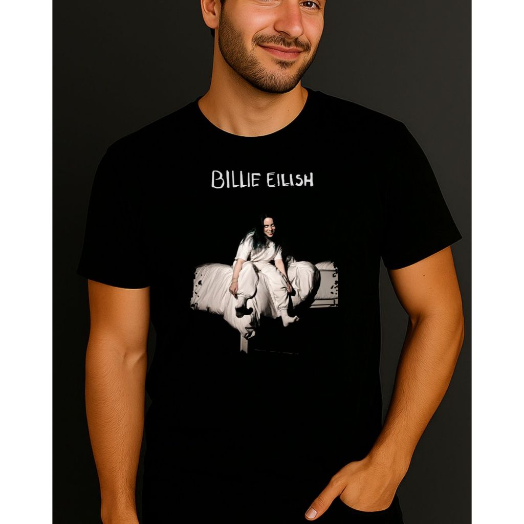 Camiseta Billie Eilish Música Pop 100% Algodão Unissex Estampa Autoral