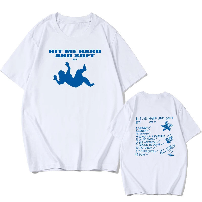 Camiseta Unissex Algodão Billie Eilish Album Hit Me Hard And Soft 25 25 26