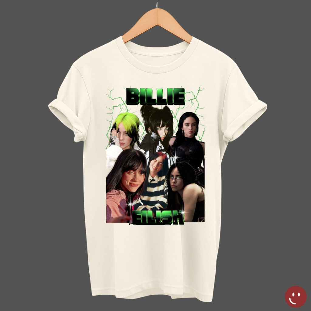 Camiseta Billie Eilish Collage | Estampa de Alta Definição | Unissex