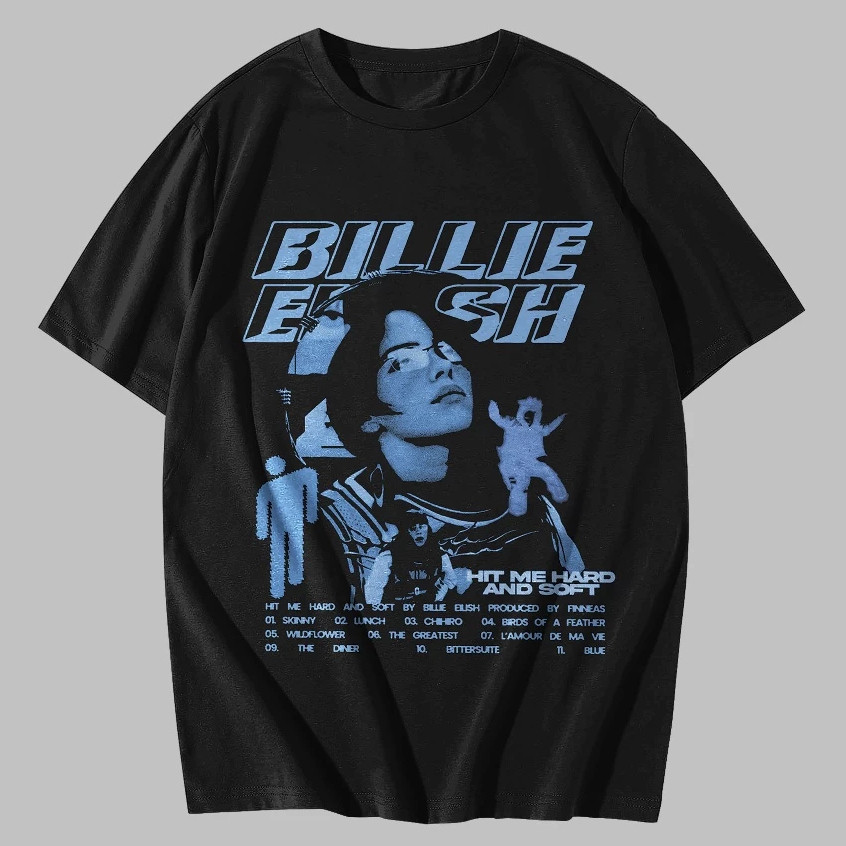Camiseta Unissex Algodão Album Music Billie Eilish