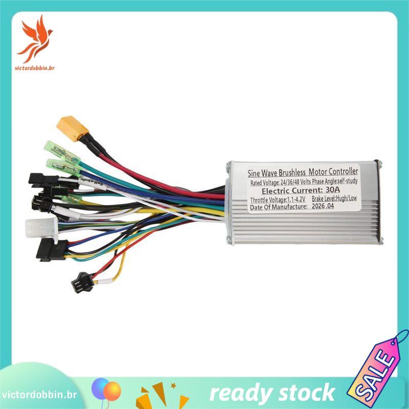 [victordobbin.br] 24V/36V/48V Controlador De Motor Sem Escova De Onda Senoidal De 3 Modos 500W 750W 1000W 30A Para S866