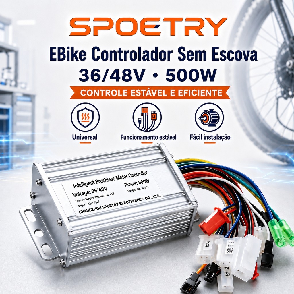 EBike Controlador Sem Escova 30A 36V 48V 500W Scooter Elétrico Blcd Para Acessórios De Bicicleta