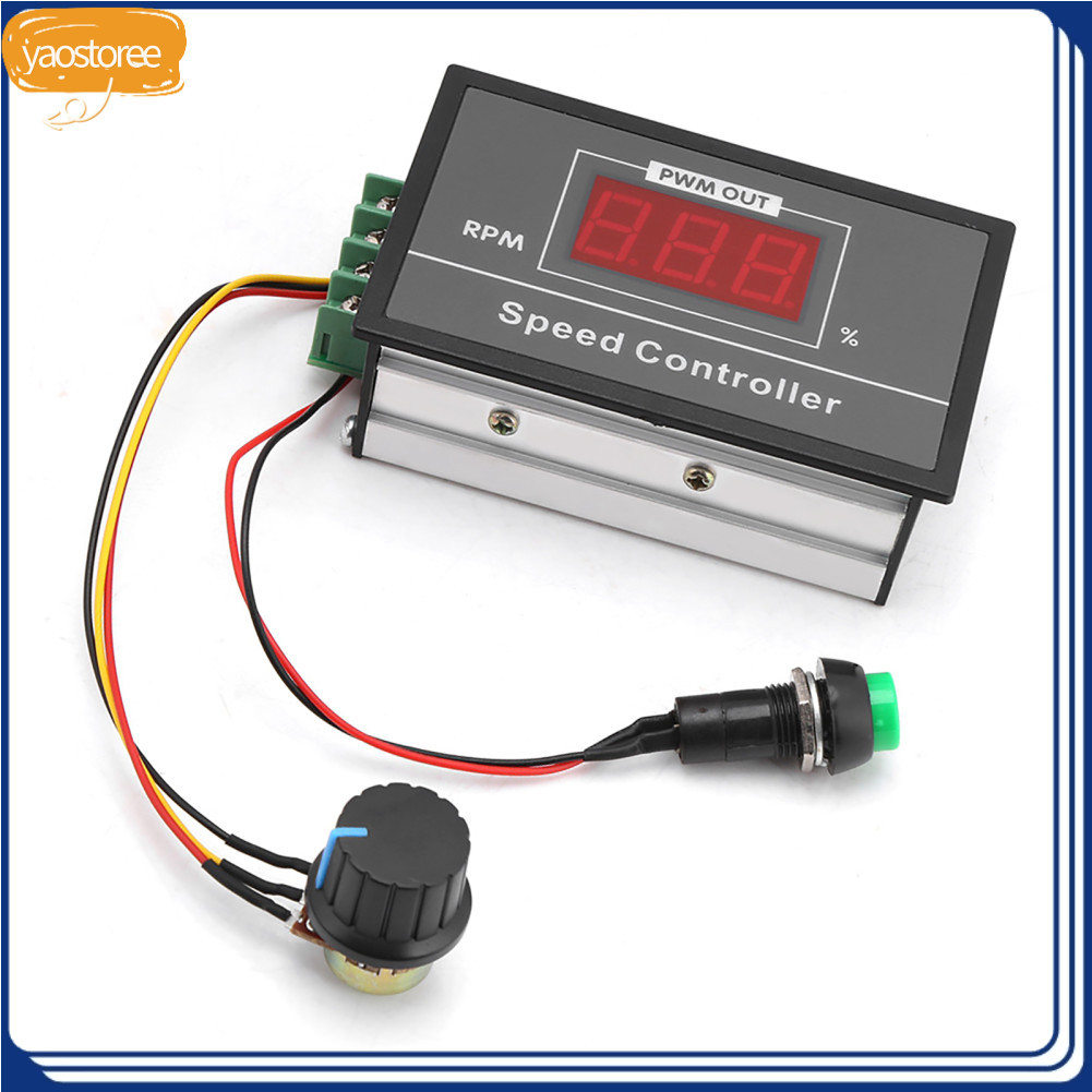 yaostoree.br DC 6-60V 12V 24V 36V 48V 30A PWM Controlador de velocidade do motor (PWM) Regulador regulador contínuo