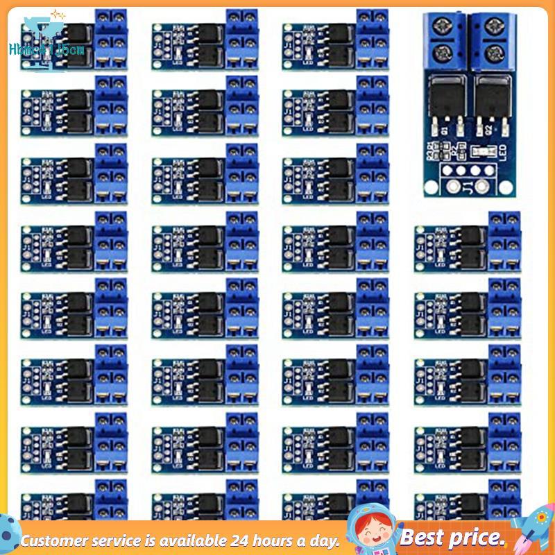 Hbm30pcs MOSFET Switch Drive Module Módulo De Acionamento DC 5V-36V 15A (Máx . 30A) 400W Dual High-Power 0-20KHz PWM Con