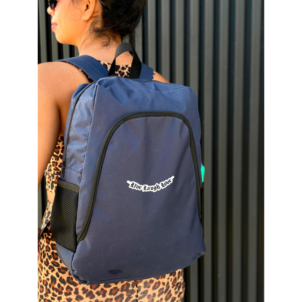 Mochila 05  - LIVE LAUGHT LOVE - Stilo Club Academia Trabalho Escolar Faculdade Viagem Masculino Feminino
