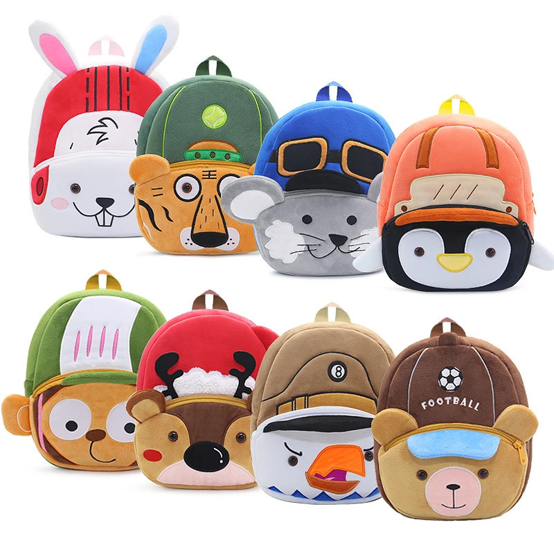 Cute Children's Backpack Plush Material Backpack for Boys and Girls Cartoon Animal Games Series Schoolbag Baby Backpack2