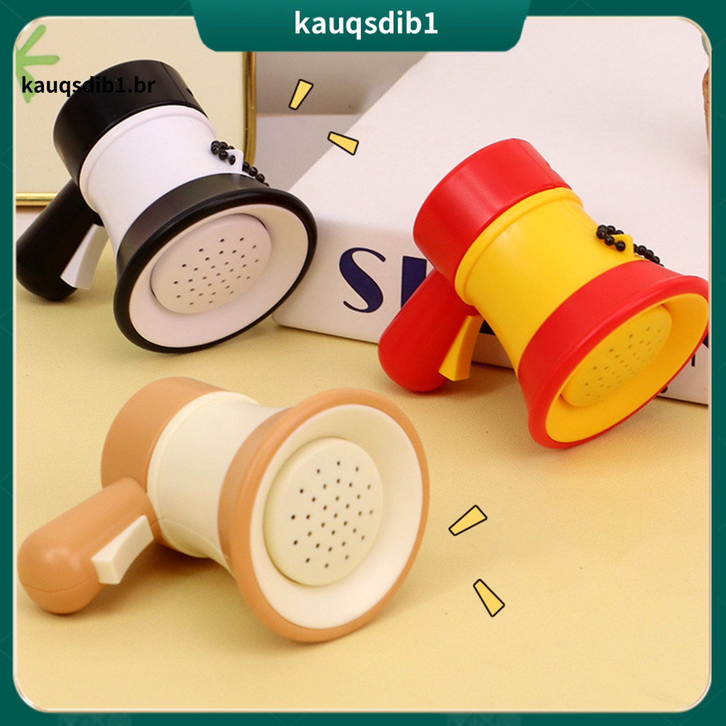 Eye-catching Toy Speaker Portable Hanging Mini Voice Recorder Keychain with Loud Megaphone for Kids Boys Girls Backpack
