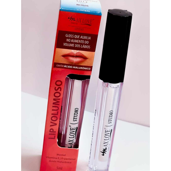 Gloss Labial Lip Volumoso Boca Hidratada e com Brilho 01 Incolor