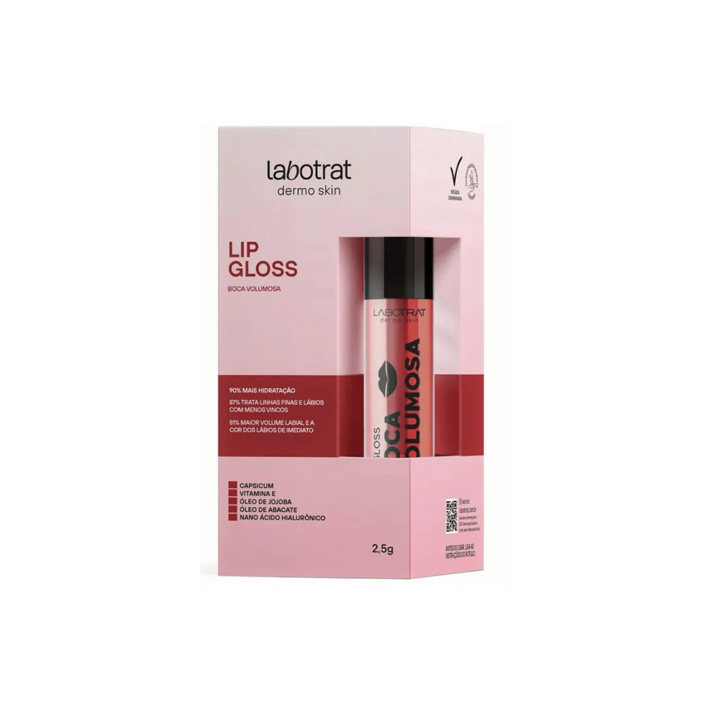 Lip Gloss Boca Volumosa Hidrata Labial Brilho Labotrat 2,5g