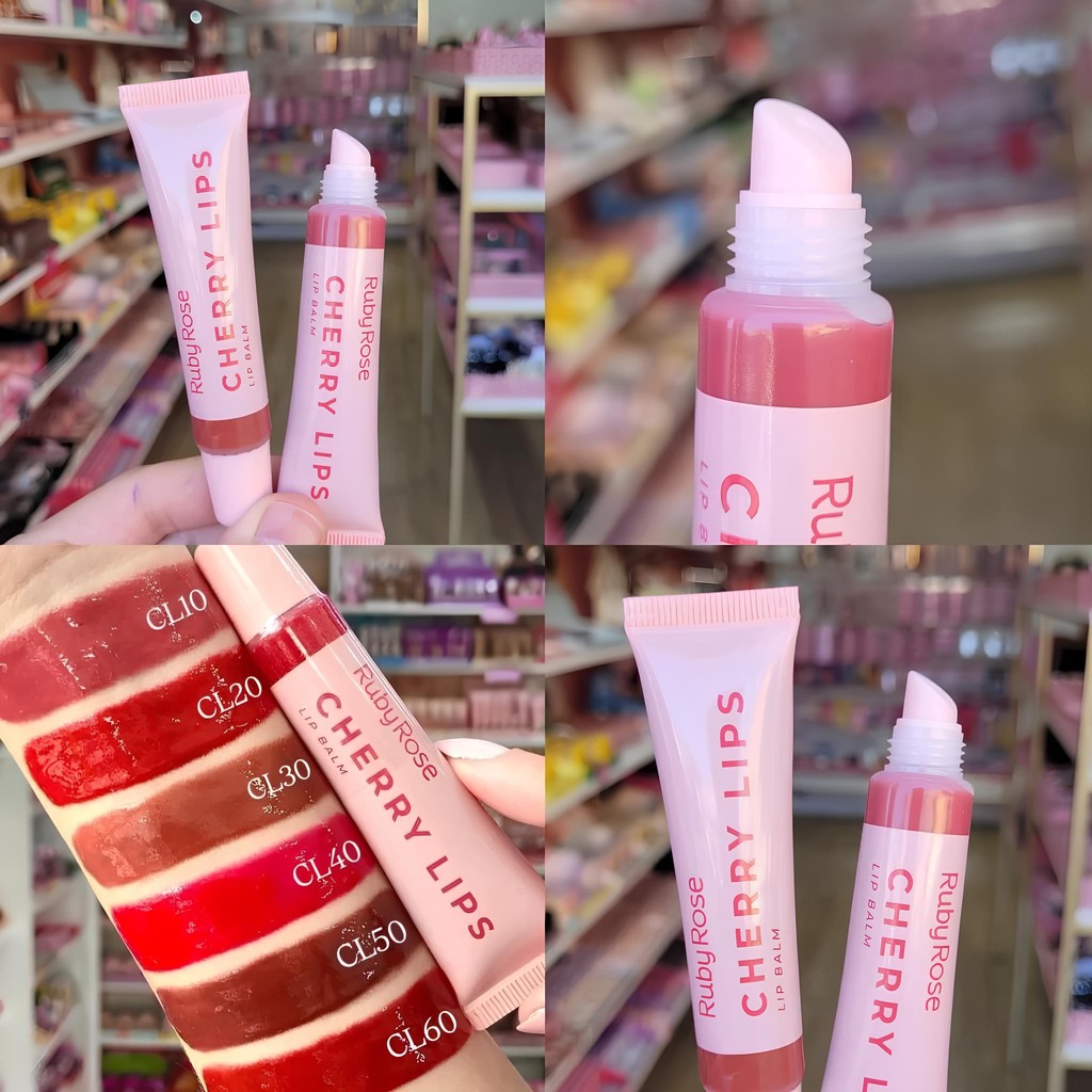 Lip Balm Hidratante Labial Cherry Lips Cereja Suave Boca Hidratada Ruby Rose
