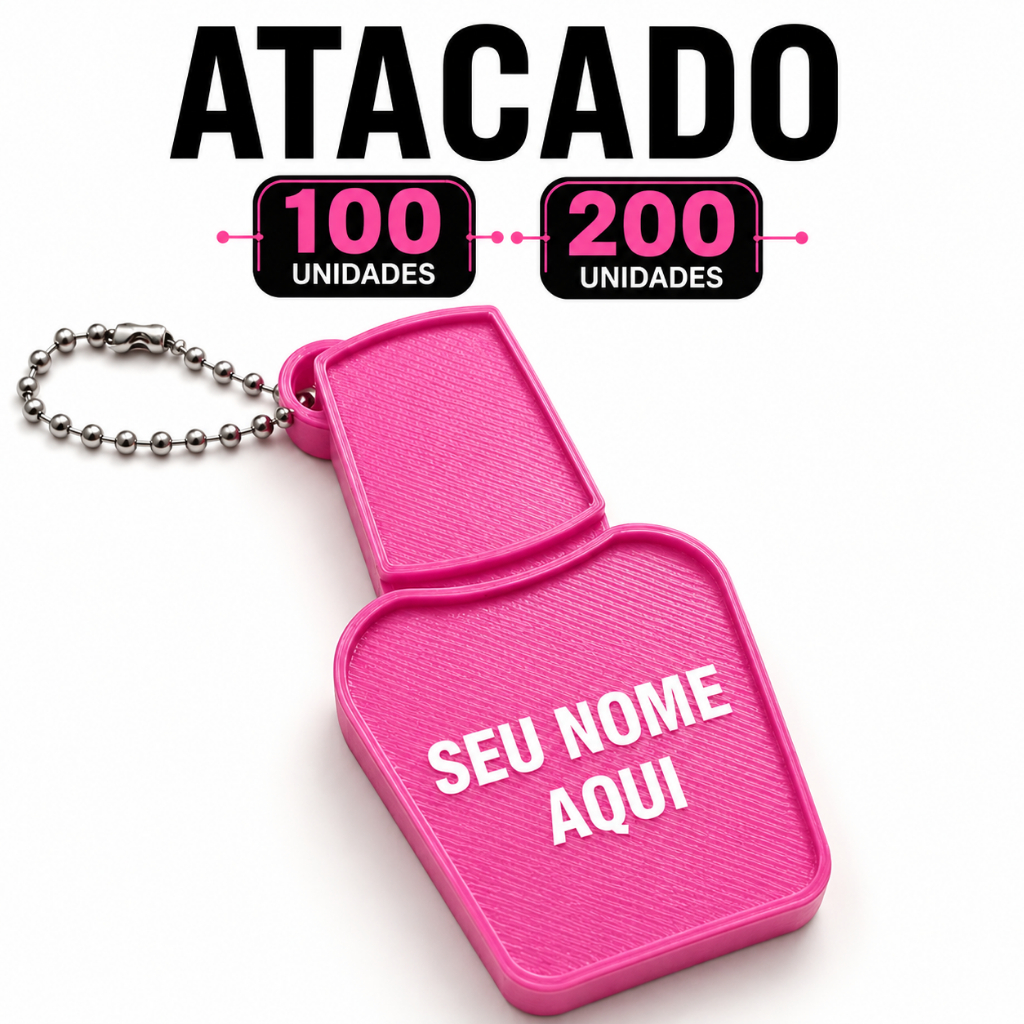 Kit 200 UNIDADES Abridor De Latas Chaveiro PERSONALIZADO COM NOME ATACADO protetor De Unhas Lembrancinha Manicure