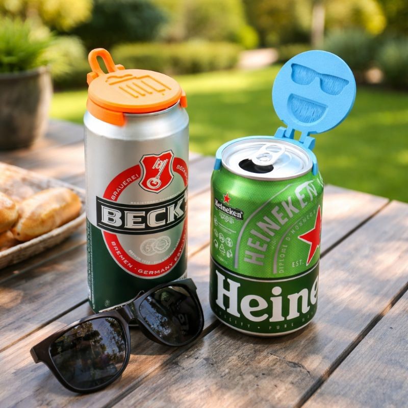 Tampa Vedação Lata Cerveja Refrigerante Anti Insetos Hermética Kit 6 Unidades Reutilizável Churrasco