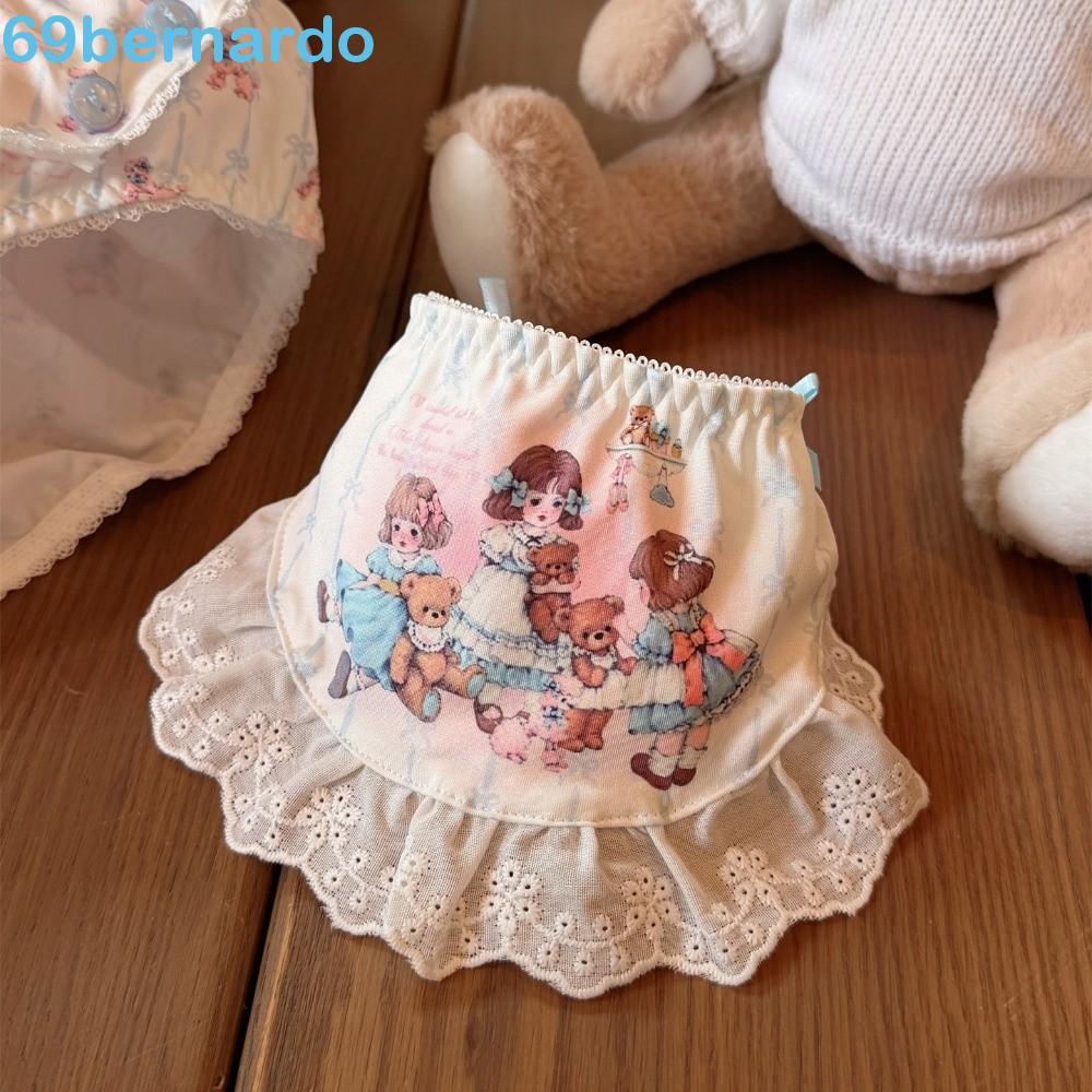 Calcinha Estilo BERNARDO Lolita , Com Estampa De Boneca De Renda Laço , Cuecas De Fibra De Leite Kawaii Babados Doces