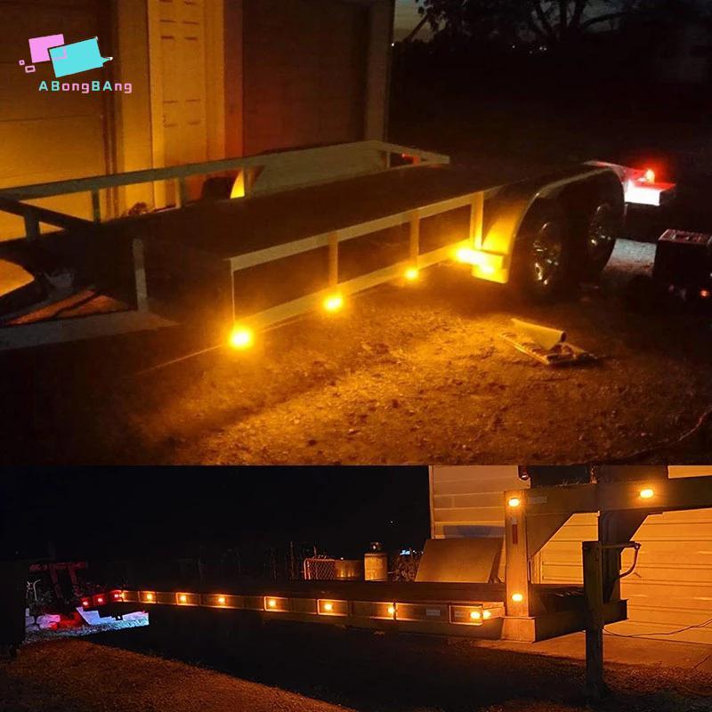 abongbang 12V 24V Tru LED Marcador Lateral Luz Reboque Do Carro DOT E8 Marca Refletor Van Lâmpada De Folga Para Caminhão